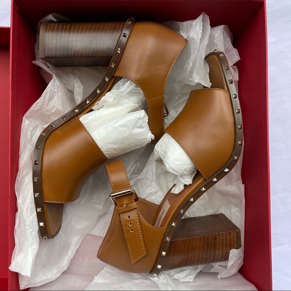 SOLD VALENTINO Soul Rockstud Sandal brown - Picture 12 of 13